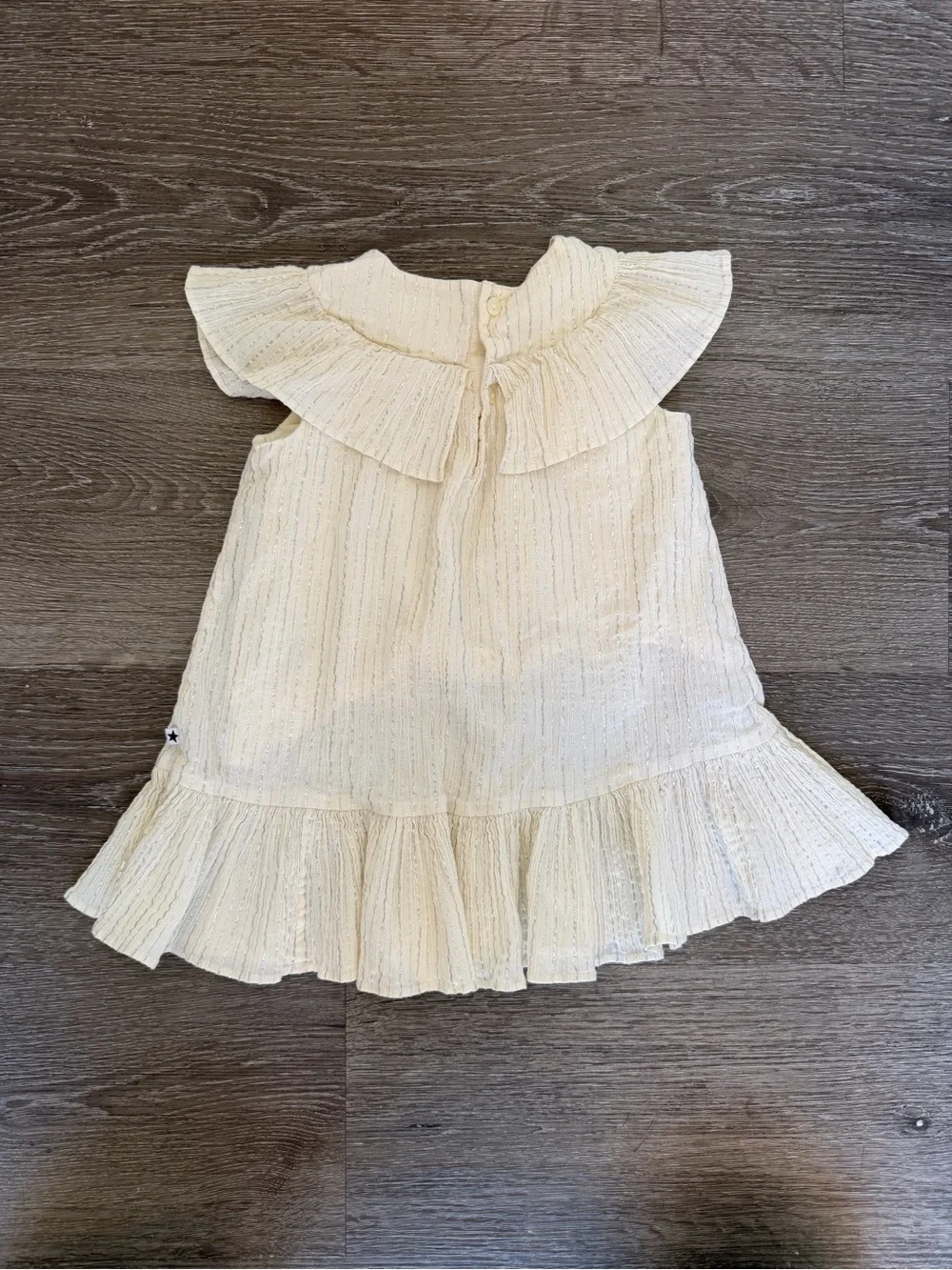 Molo Cream Ruffle Hem Girls' Dress